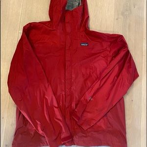 Red Patagonia Wind Breaker Jacket